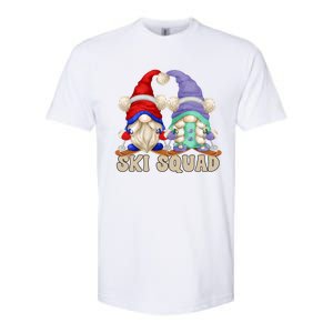 Cute Ski Squad Gnome Graphic For Ski Mom And Dad Love Skiing Great Gift Softstyle CVC T-Shirt