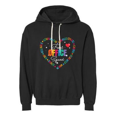 Cute School Secretary Admin Appreciation Front Office Squad Garment-Dyed Fleece Hoodie