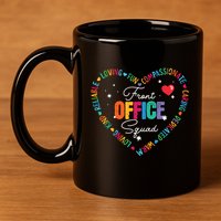 Cute School Secretary Admin Appreciation Front Office Squad 11oz C Handle Ceramic Mug