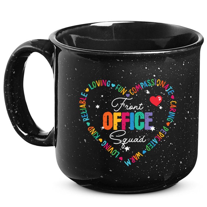 Cute School Secretary Admin Appreciation Front Office Squad 15oz Campfire Ceramic Mug
