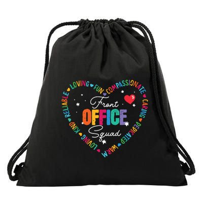 Cute School Secretary Admin Appreciation Front Office Squad Drawstring Bag