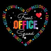 Cute School Secretary Admin Appreciation Front Office Squad Cooling Performance Long Sleeve Crew
