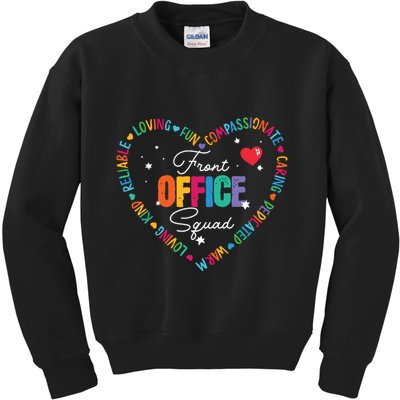 Cute School Secretary Admin Appreciation Front Office Squad Kids Sweatshirt