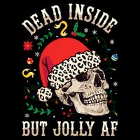 Christmas Skeleton Santa Hat Dead Inside But Jolly Af Xmas Gift Impact Tech Backpack