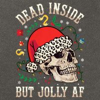 Christmas Skeleton Santa Hat Dead Inside But Jolly Af Xmas Gift Cotton Canvas Backpack