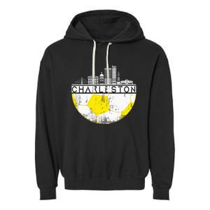 Charleston Skyline Soccer Champs Soccer Sports Fan Cool Garment-Dyed Fleece Hoodie