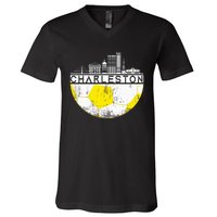 Charleston Skyline Soccer Champs Soccer Sports Fan Cool V-Neck T-Shirt