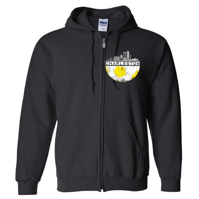 Charleston Skyline Soccer Champs Soccer Sports Fan Cool Full Zip Hoodie