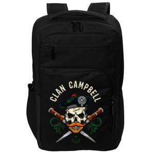 Campbell Surname Scottish Clan Skull Tam Dirks Tartan Badge Impact Tech Backpack