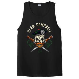 Campbell Surname Scottish Clan Skull Tam Dirks Tartan Badge PosiCharge Competitor Tank