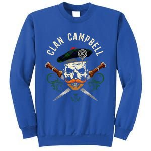 Campbell Surname Scottish Clan Skull Tam Dirks Tartan Badge Sweatshirt