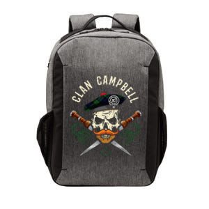 Campbell Surname Scottish Clan Skull Tam Dirks Tartan Badge Vector Backpack