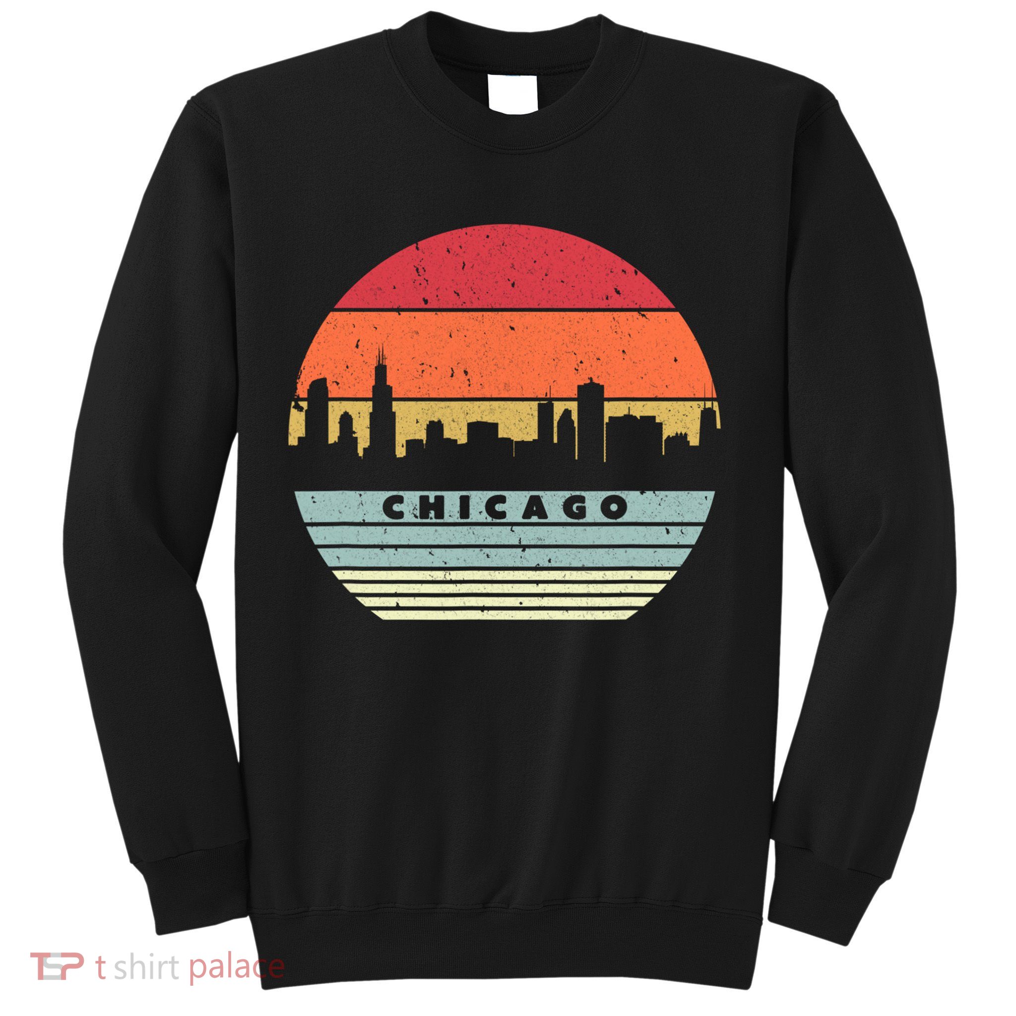 Chicago Souvenir Shirt. Retro Style USA Skyline Sweatshirt