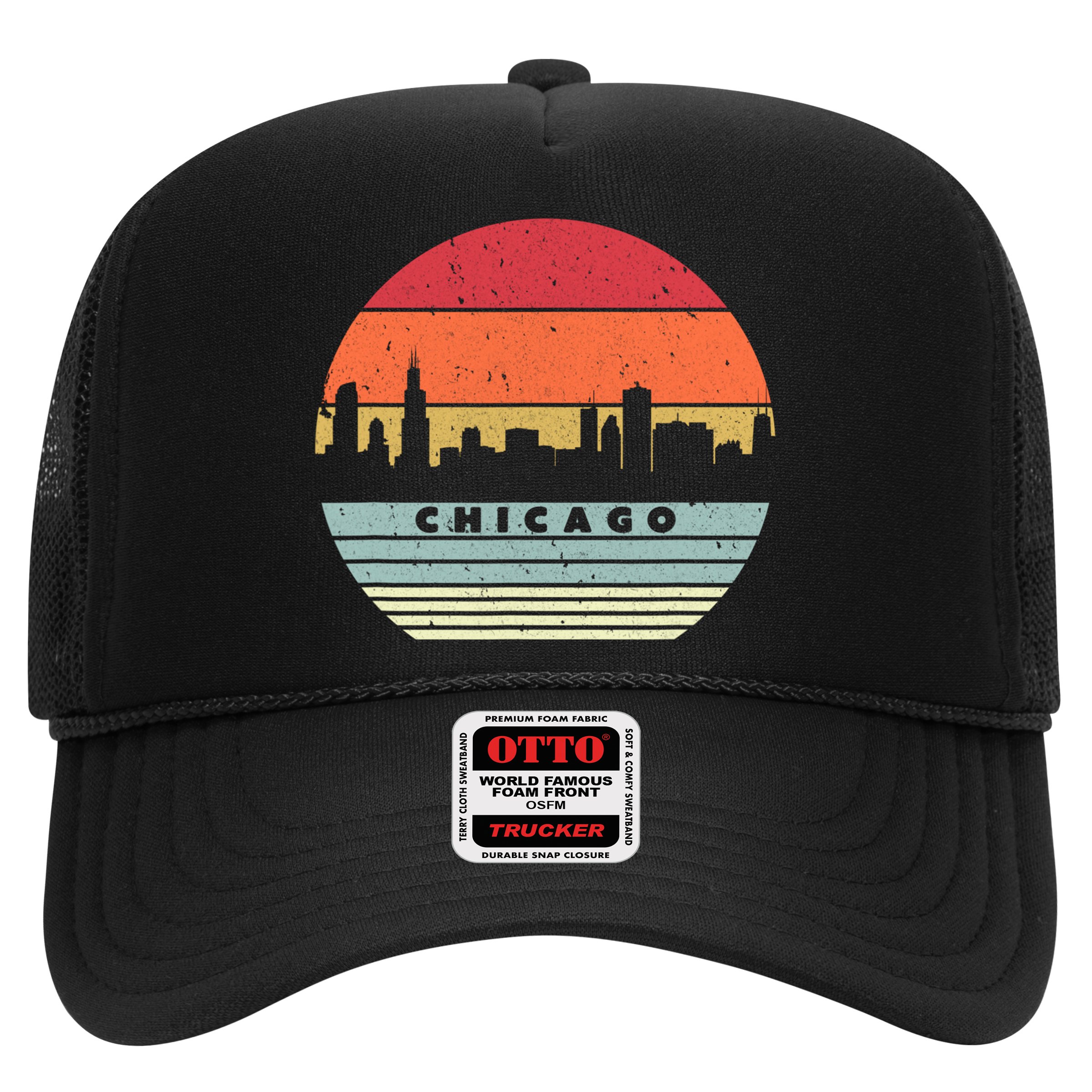 Chicago Souvenir Shirt. Retro Style USA Skyline Hat