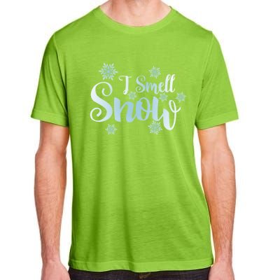 Cute Snowflakes Snowy Winter Holiday Christmas Adult ChromaSoft Performance T-Shirt