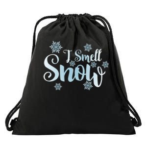 Cute Snowflakes Snowy Winter Holiday Christmas Drawstring Bag