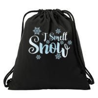 Cute Snowflakes Snowy Winter Holiday Christmas Drawstring Bag