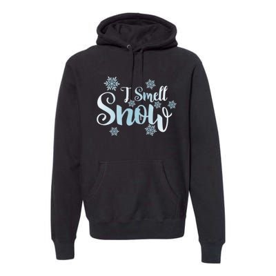 Cute Snowflakes Snowy Winter Holiday Christmas Premium Hoodie