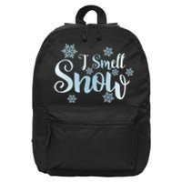 Cute Snowflakes Snowy Winter Holiday Christmas 16 in Basic Backpack