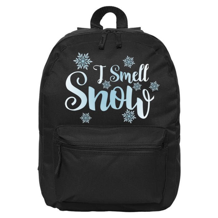 Cute Snowflakes Snowy Winter Holiday Christmas 16 in Basic Backpack