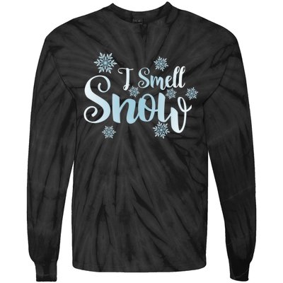 Cute Snowflakes Snowy Winter Holiday Christmas Tie-Dye Long Sleeve Shirt