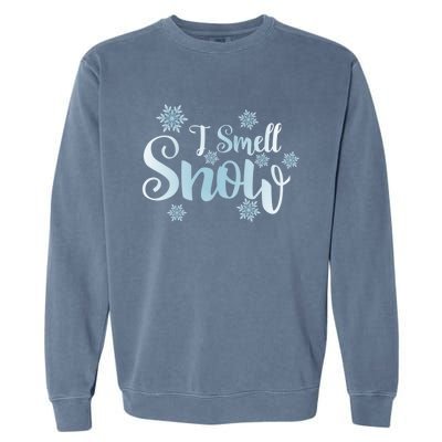 Cute Snowflakes Snowy Winter Holiday Christmas Garment-Dyed Sweatshirt