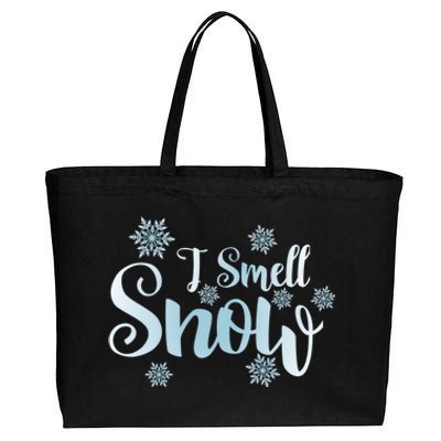 Cute Snowflakes Snowy Winter Holiday Christmas Cotton Canvas Jumbo Tote