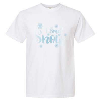 Cute Snowflakes Snowy Winter Holiday Christmas Garment-Dyed Heavyweight T-Shirt