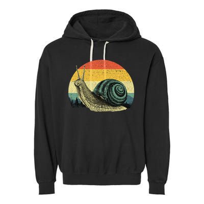 Cute Snail Slug Gardening Animal Lover Garment-Dyed Fleece Hoodie