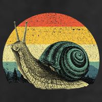 Cute Snail Slug Gardening Animal Lover 7 Panel Mesh Trucker Snapback Hat