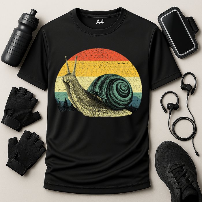 Cute Snail Slug Gardening Animal Lover Cooling Performance Crew T-Shirt