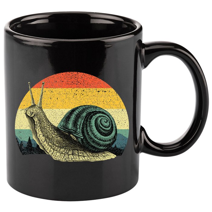 Cute Snail Slug Gardening Animal Lover 11oz C Handle Ceramic Mug