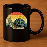Cute Snail Slug Gardening Animal Lover 11oz C Handle Ceramic Mug