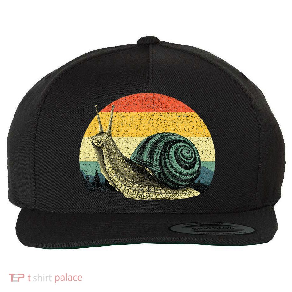 Cute Snail Slug Gardening Animal Lover Wool Snapback Cap