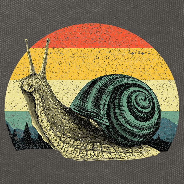 Cute Snail Slug Gardening Animal Lover Cotton Canvas Backpack