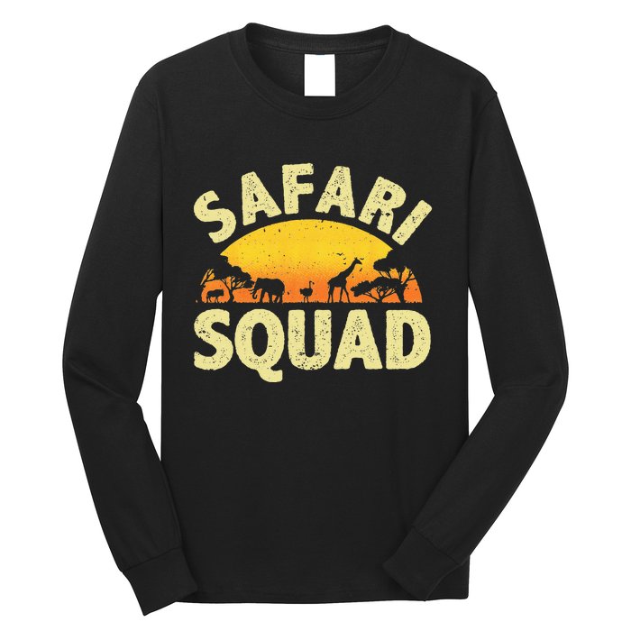 Cool Safari Squad For Men Women Zoo Animal African Jungle Long Sleeve Shirt