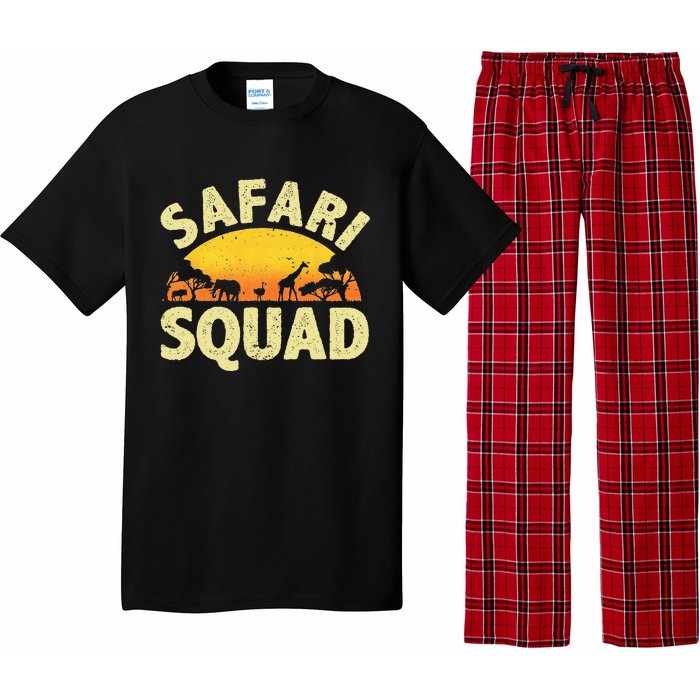 Cool Safari Squad For Men Women Zoo Animal African Jungle Pajama Set