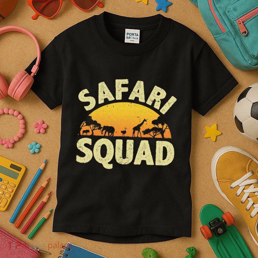 Cool Safari Squad For Women Zoo Animal African Jungle Kids T-Shirt