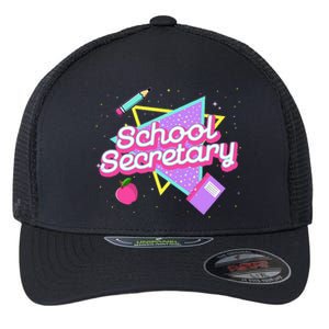 Cute School Secretary 80s 90s Back To School Flexfit Unipanel Trucker Cap