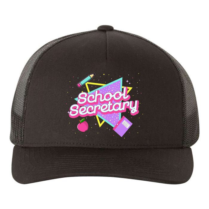 Cute School Secretary 80s 90s Back To School Yupoong Adult 5-Panel Trucker Hat