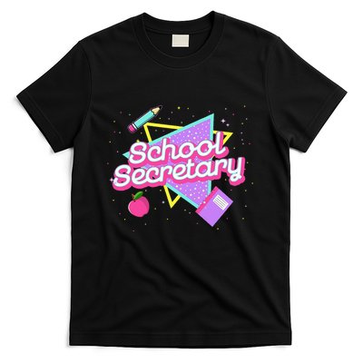 Cute School Secretary 80s 90s Back To School T-Shirt