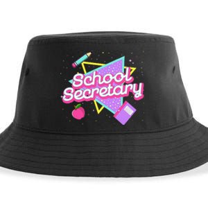 Cute School Secretary 80s 90s Back To School Sustainable Bucket Hat