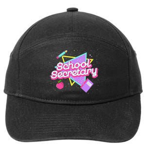 Cute School Secretary 80s 90s Back To School 7-Panel Snapback Hat