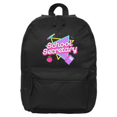Cute School Secretary 80s 90s Back To School 16 in Basic Backpack