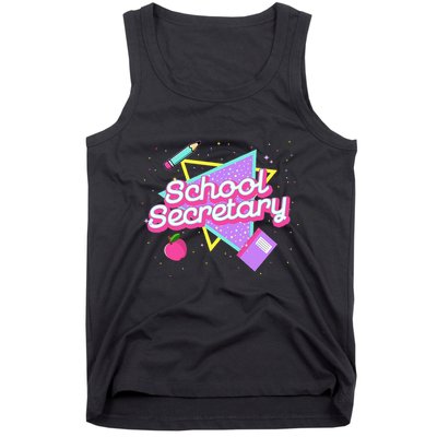 Cute School Secretary 80s 90s Back To School Tank Top