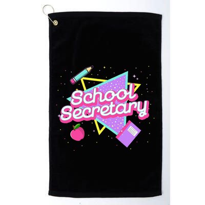 Cute School Secretary 80s 90s Back To School Golf Towel