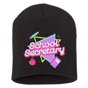 Cute School Secretary 80s 90s Back To School Short Acrylic Beanie