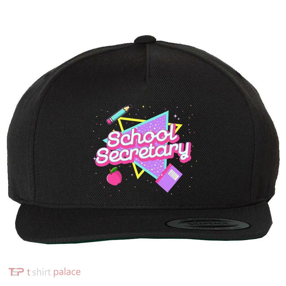 Cute School Secretary 80s 90s Back To School Wool Snapback Cap
