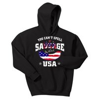 CanT Spell Sausage Without Usa Kids Hoodie