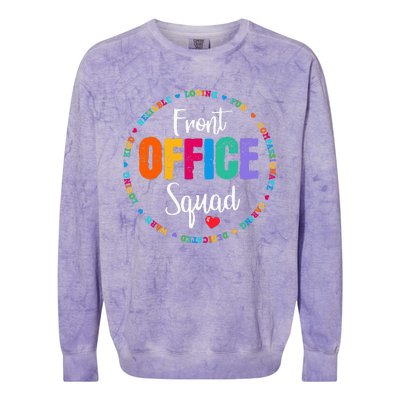 Cute School Secretary Admin Appreciation Front Office Squad Colorblast Crewneck Sweatshirt